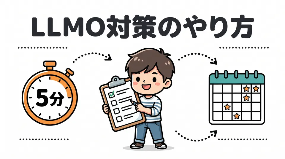 LLMO対策のやり方|5分診断と30日間の実行・記録方法【2026年版】